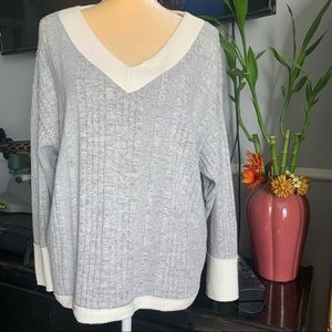 VINCE CAMUTO SLUB FRENCH TERRY TOP SIZE M